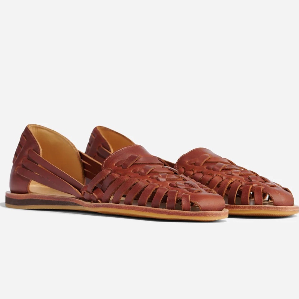 EUC Nisolo Women’s Huarache Sandal, Brandy, Sz 7.5